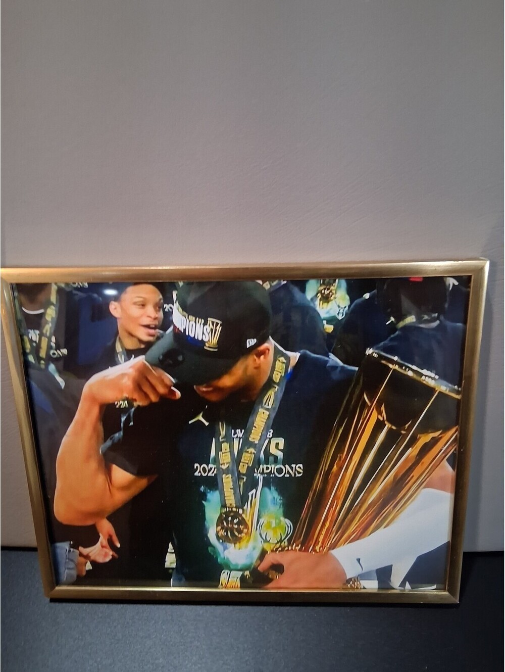 Giannis Antetokounmpo Celebrating After Mke Bucks Won NBA Cup 2024 - Photo